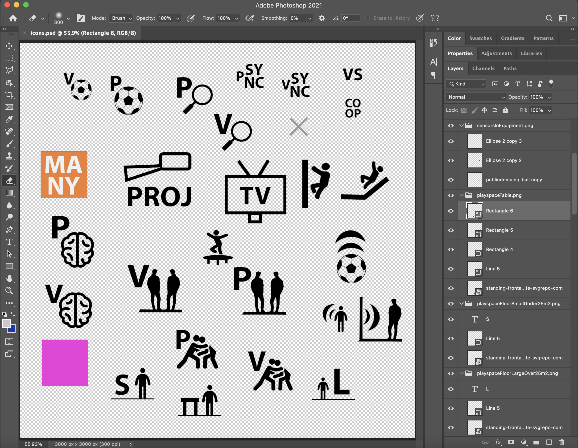 Icons in Adobe Photoshop