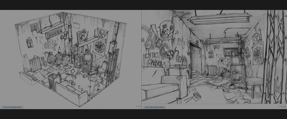 Sketches by Albert Ng that inspired the Choco's Gang Hangout project